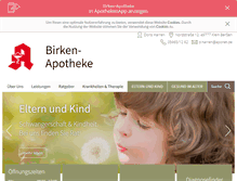 Tablet Screenshot of birken-apotheke.de